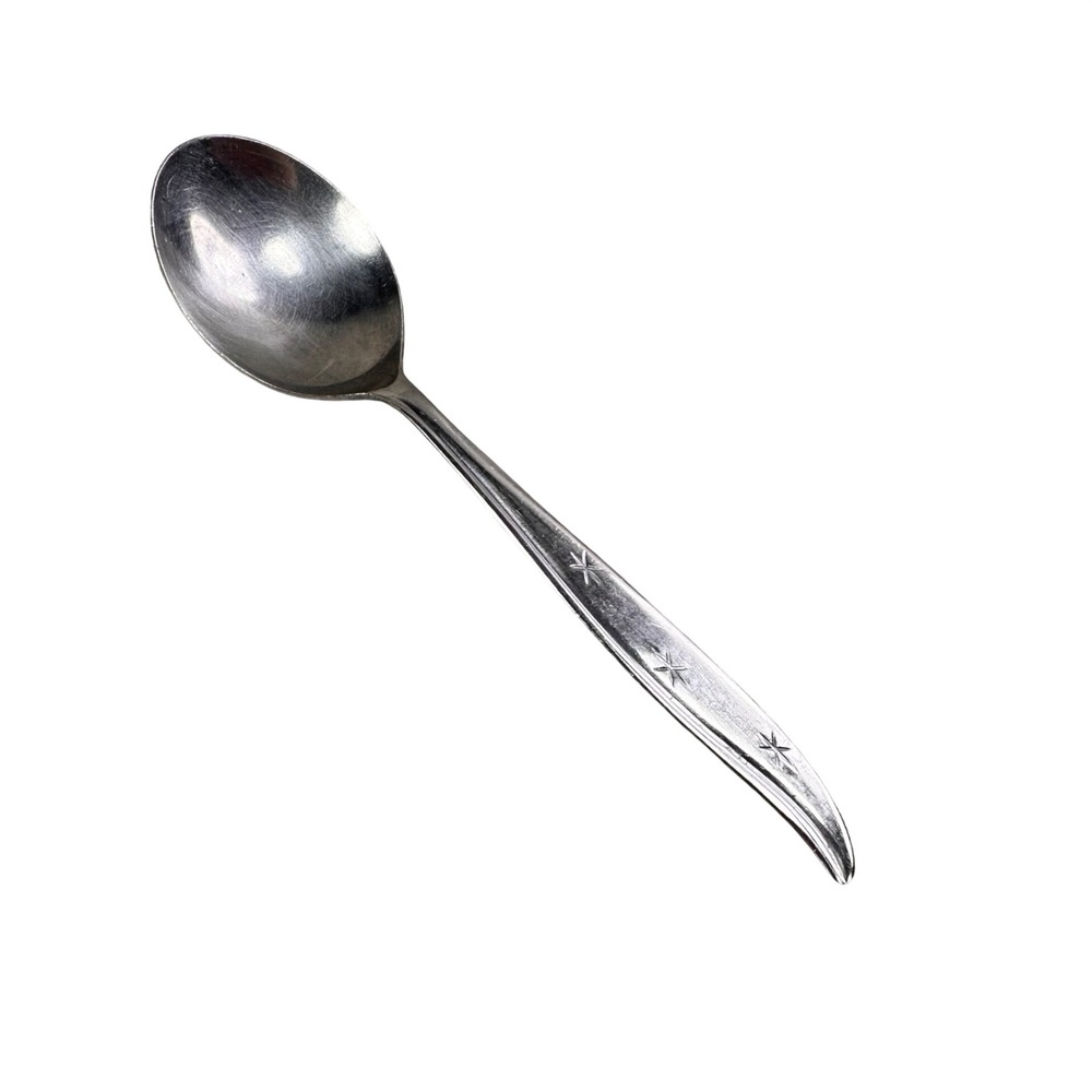 Vintage Starette N.S. Co Stainless Teaspoon 6" Japan Starburst Flatware Spoon